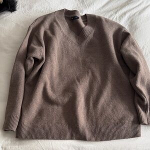 GAP Women's Brown V-Neck Sweater